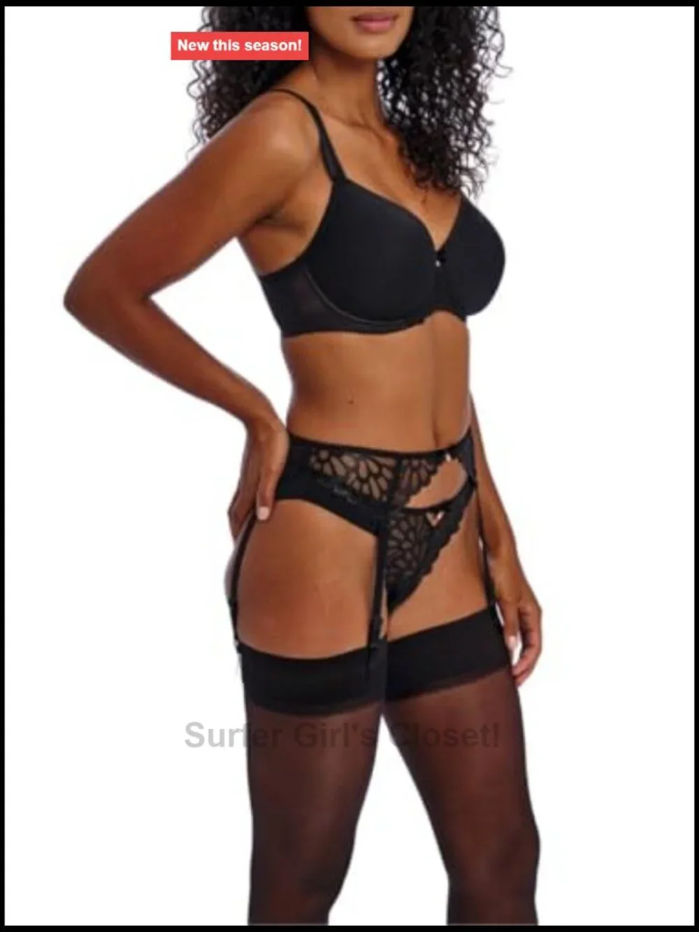 Art Deco Lace Suspender Belt Garter